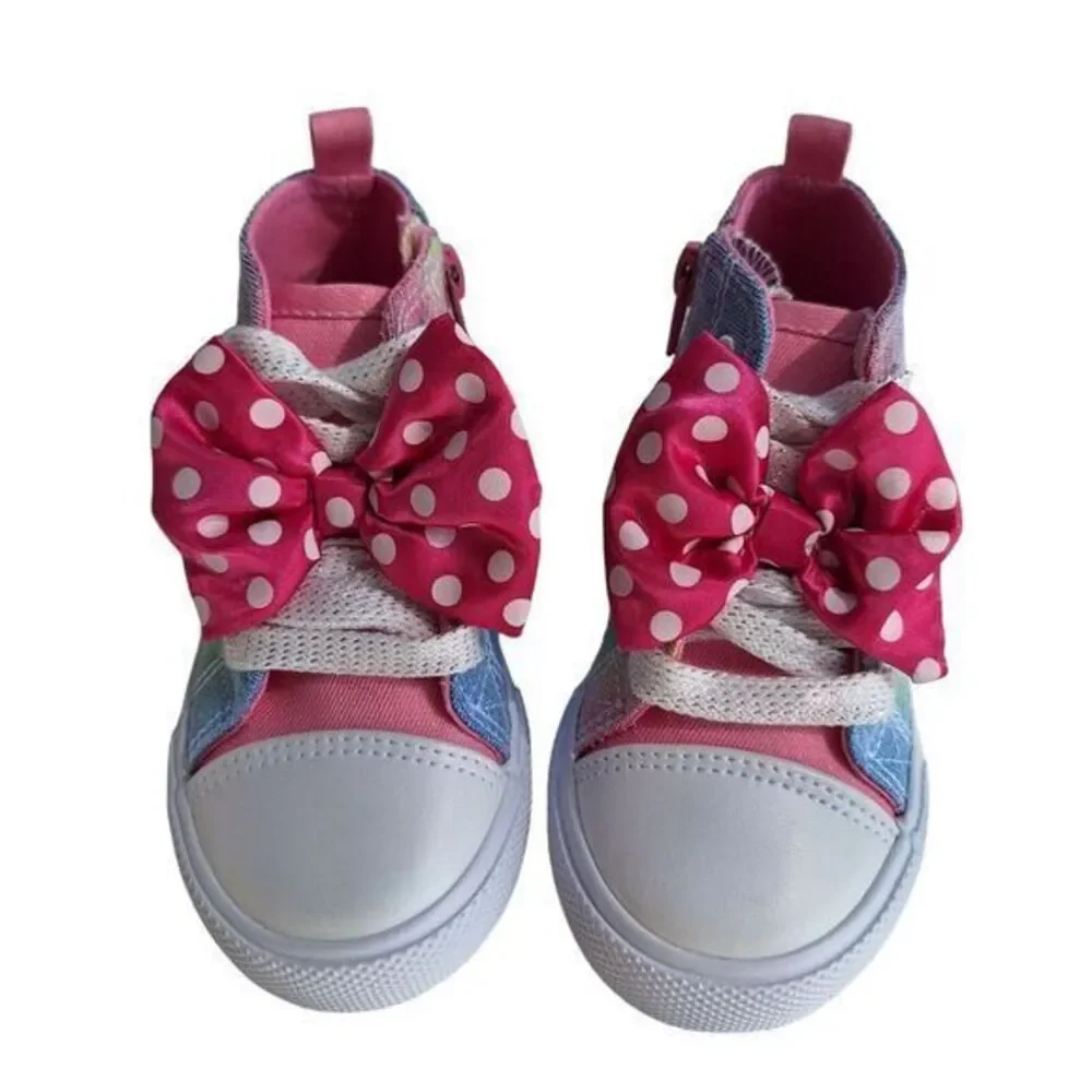 Disney Minnie High-top Sneakers For Girls in Light Canvas Size 7 (15cm) Col pink